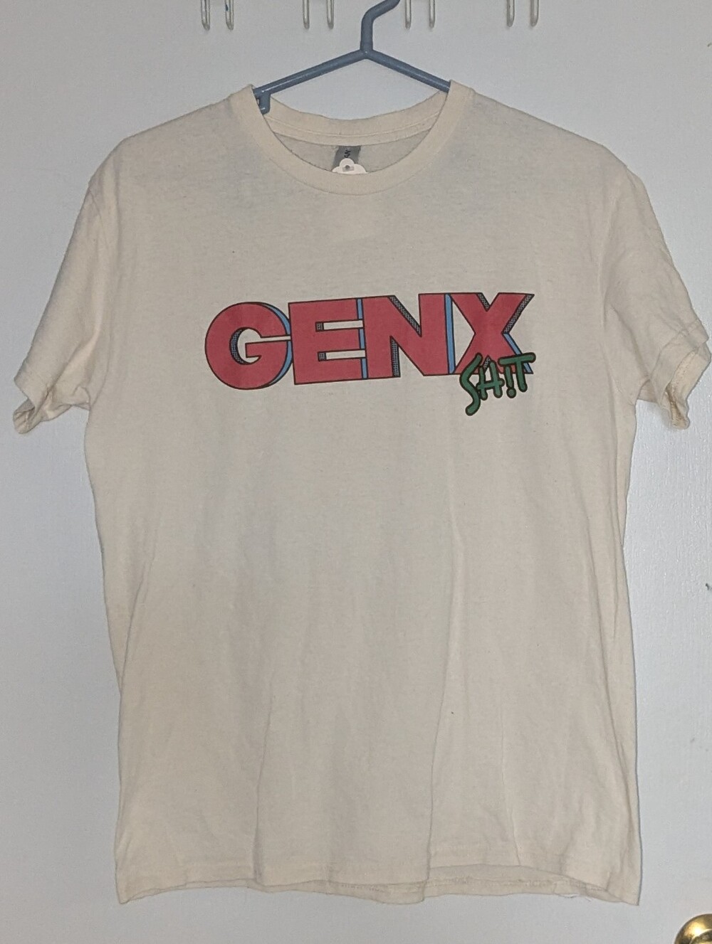 GenX Sh!t by Kelly Manno Retro Graphic Tee Cream M